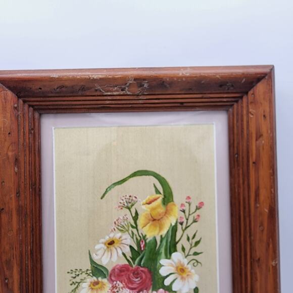 Vintage R. Choate Original Floral Painting Impressionist 9/99 Framed Signed Art - Picture 7 of 9